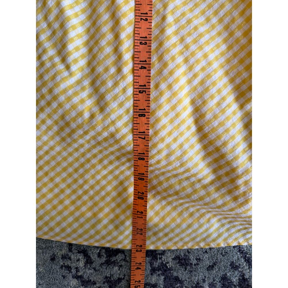 Princess Polly Yellow & White Gingham McBeath Mini Dress Tie Back Summer Preppy - Picture 13 of 13